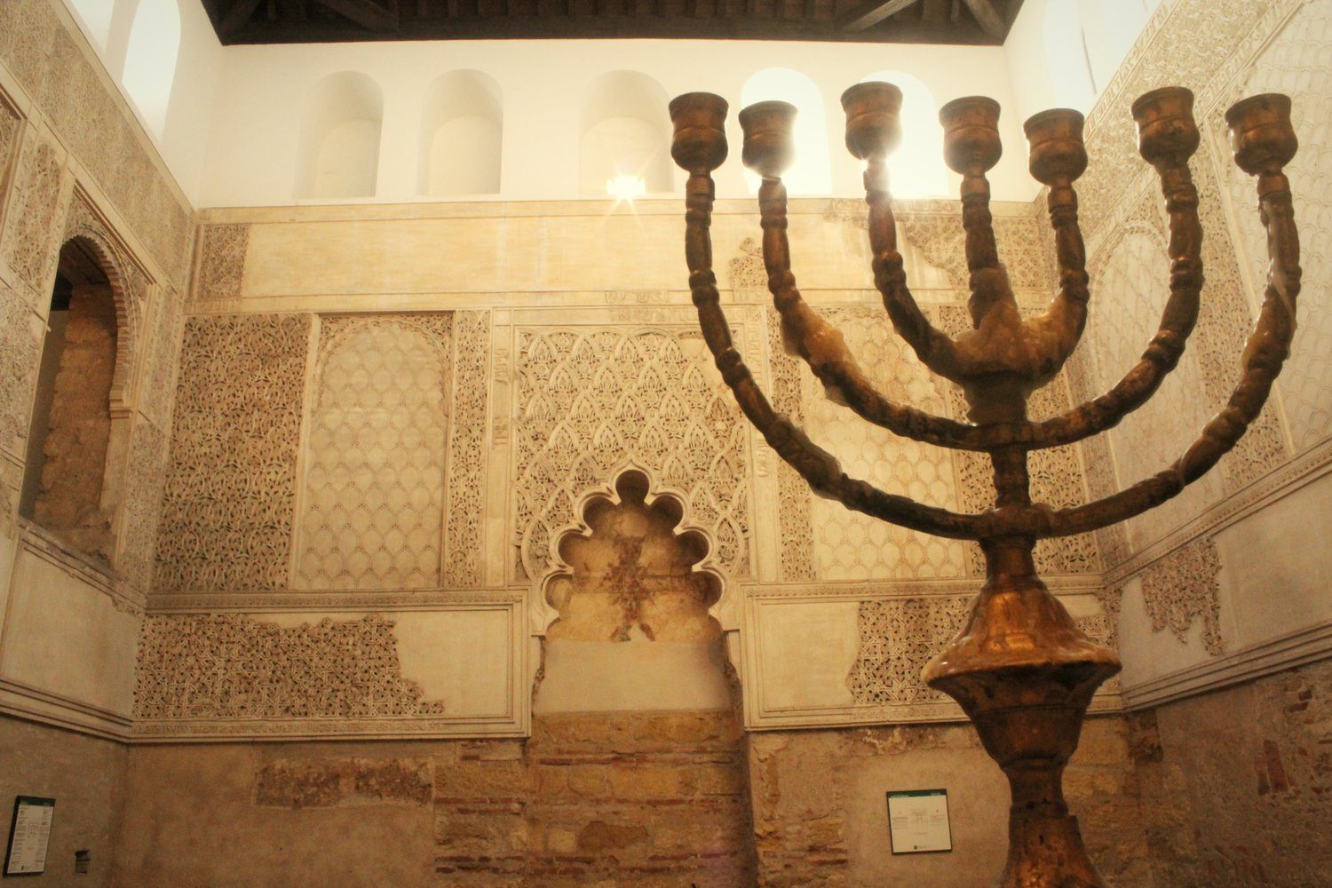 A menorah inside the medieval synagogue of Córdoba
