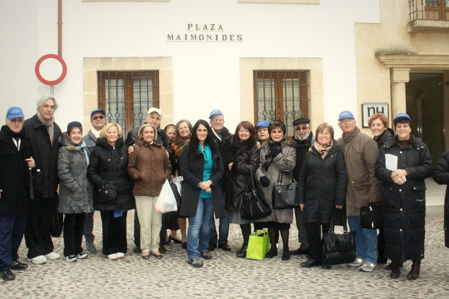 A group in Plaza Maimónides, Córdoba