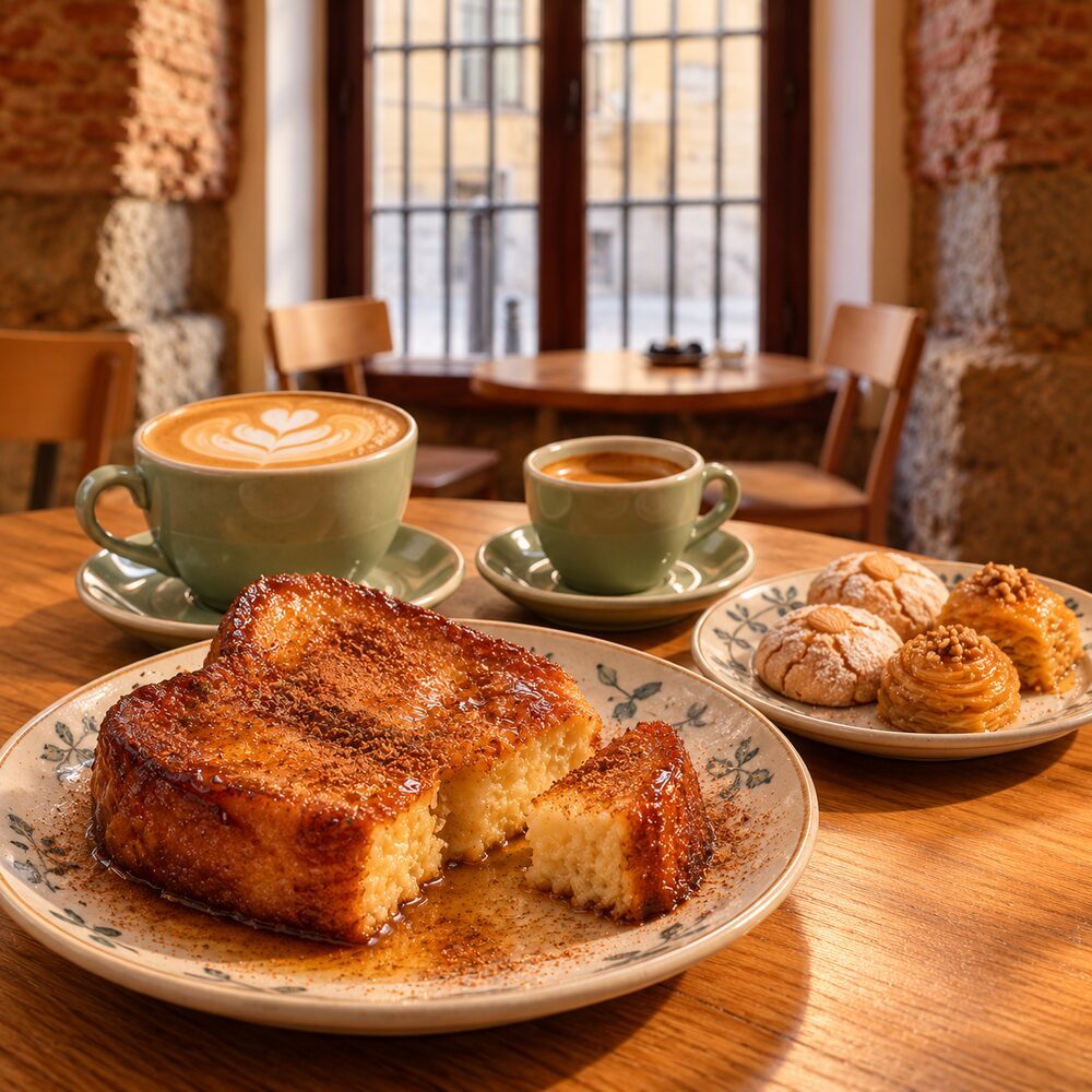 Torrijas, Sephardic sweets and coffee
